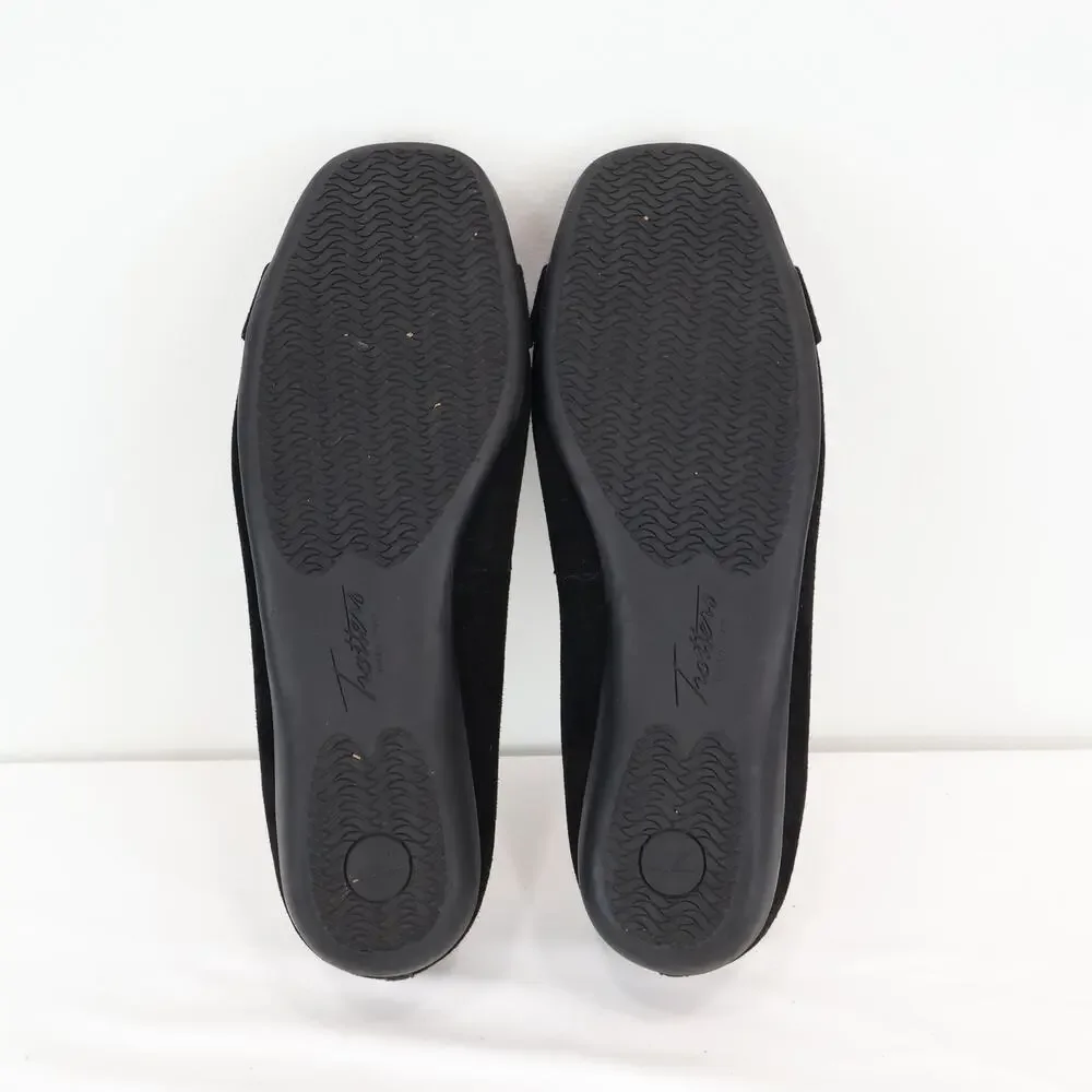 Trotters Sizzle Signature Flat Black Suede Flats Size 7